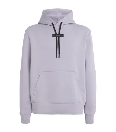 On Cott-blend Focus Tech Hoodie In Purple