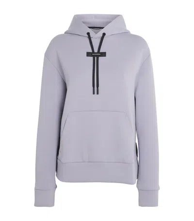 On Cott-blend Focus Tech Hoodie In Purple