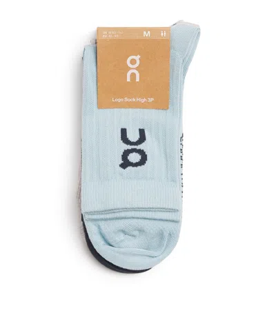 On Cott-blend Logo High Socks