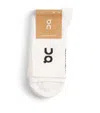 On Cott-blend Logo High Socks In White