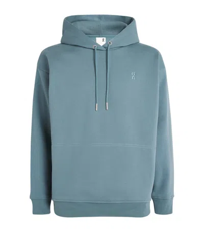 On Cott-blend Club Collective Hoodie In Blue