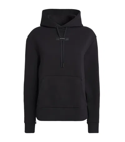 On Cott-blend Focus Tech Hoodie In Black