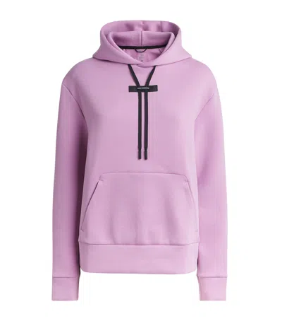 On Cott-blend Focus Tech Hoodie In Pink