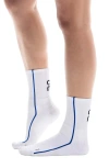 On Court Crew Socks In White/indigo