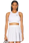 On Court Crop Top In White