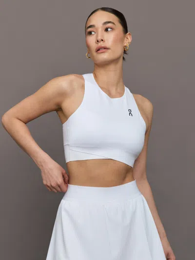 On Court Crop Top In White