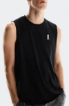 On Court Logo-print Recycled Stretch-jersey Tennis Tank Top In Black