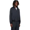 On Courtside Knit Zip Jacket In Blue