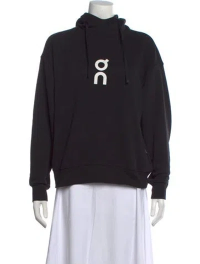 Pre-owned On Crew Neck Lg Sleeve Hoodie In Black