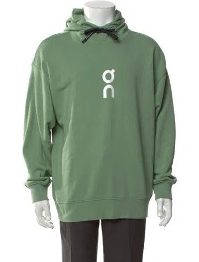 Pre-owned On Crew Neck Lg Sleeve Hoodie In Green