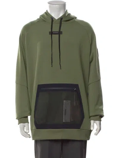 Pre-owned On Crew Neck Lg Sleeve Hoodie In Green