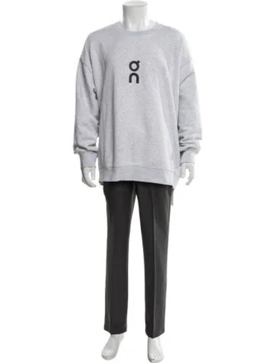 Pre-owned On Crew Neck Lg Sleeve Sweatshirt In White