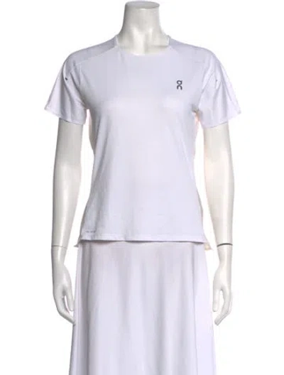 Pre-owned On Crew Neck Short Sleeve T-shirt In White