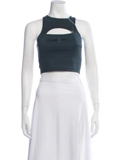Pre-owned On Crew Neck Sleeveless Sports Bra In Blue