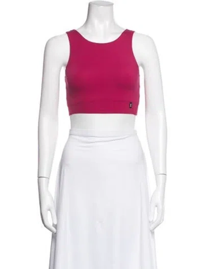 Pre-owned On Crew Neck Sleeveless Sports Bra In Pink