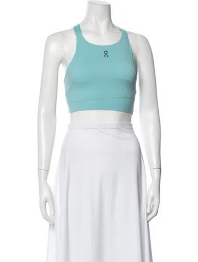 Pre-owned On Crew Neck Sleeveless Sports Bra W/ Tags In Blue