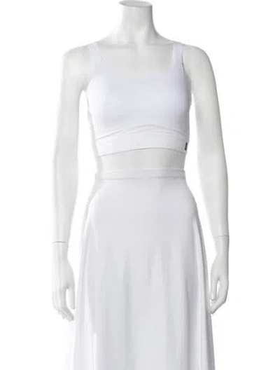 Pre-owned On Crew Neck Sleeveless Sports Bra In White