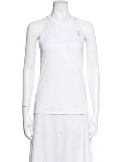 Pre-owned On Crew Neck Sleeveless Top In White