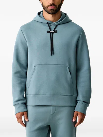 On Drawstring Pouch-pocket Hoodie In Blue