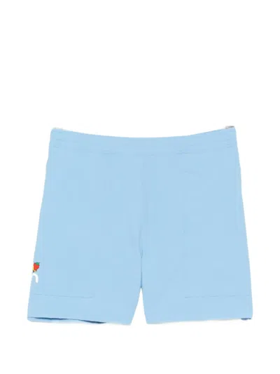 On Elasticated Drawstring Shorts In Blue