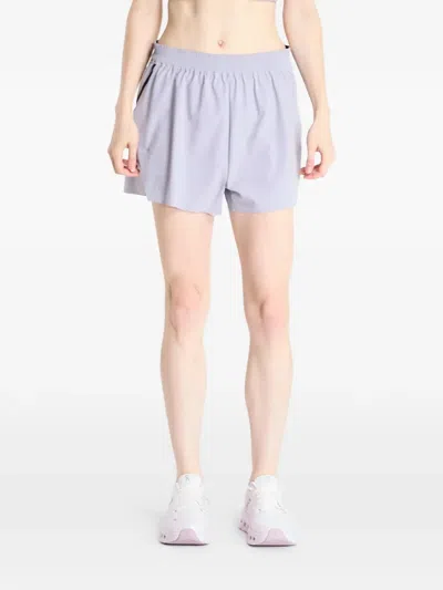 On Elasticated-waist Logo-print Shorts In Purple