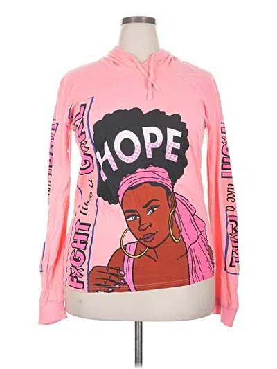 Pre-owned On Fire Pullover Hoodie In Pink