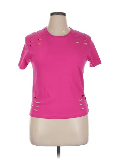 Pre-owned On Fire Short Sleeve T-shirt In Pink
