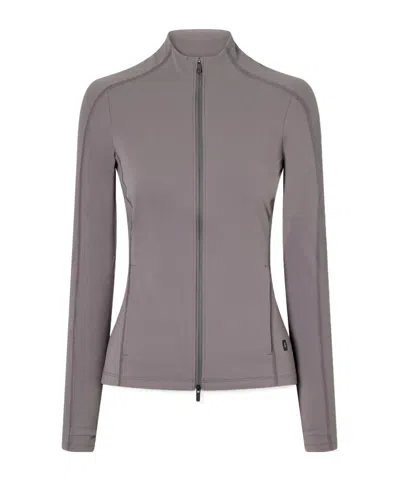 On Fitted Fullzip Stretch Sports Jacket In Gray