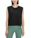 On Studio Cropped Stretch-jersey Top In Black