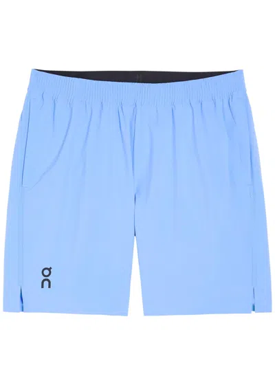 On Focus Logo Shell Shorts In Blue
