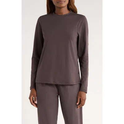 On Focus Lg Sleeve Performance Running T-shirt In Brown