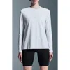 On Focus Lg Sleeve Performance Running T-shirt In White