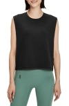 On Studio Cropped Stretch-jersey Top In Black