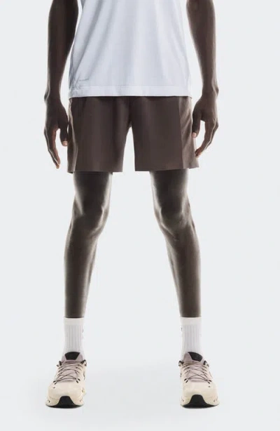 On Focus Stretch Running Shorts In Gray