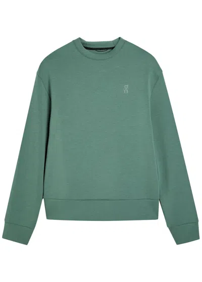 On Focus Tech Cott-blend Sweatshirt In Green