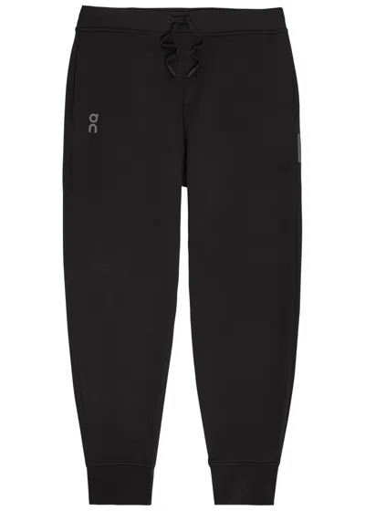 On Focus Tech Cott-blend Sweatpants In Black