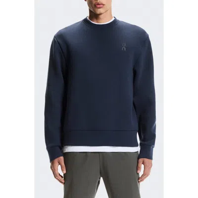 On Focus Tech Crewneck Sweatshirt In Blue