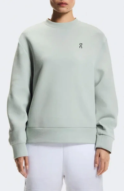 On Focus Tech Crewneck Sweatshirt In Gray