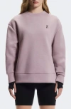 On Focus Tech Crewneck Sweatshirt In Purple
