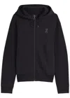 On Focus Tech Hooded Cott-blend Sweatshirt In Black