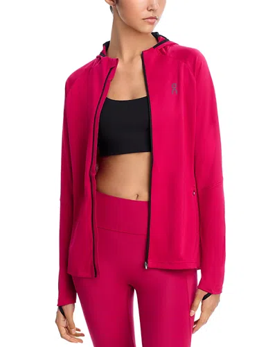 On Focus Tech Hoodie In Pink