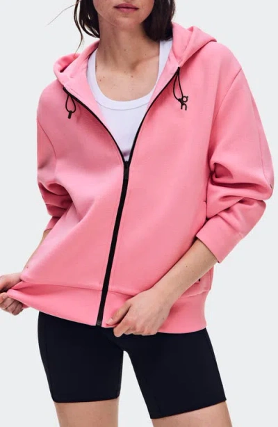 On Focus Tech Zip Hoodie In Pink