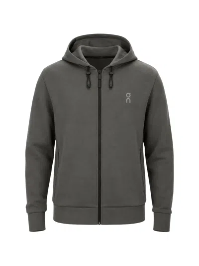 On Focus Tech Zip-up Hoodie In Gray