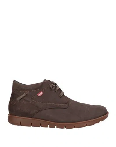 On Foot Man Ankle Boots Dark Brown Size 11 Leather