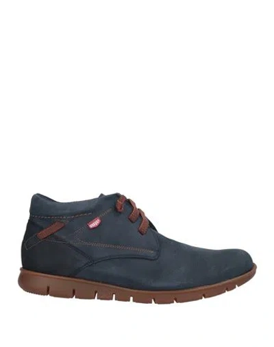 On Foot Man Ankle Boots Midnight Blue Size 10 Leather