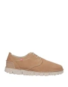On Foot Man Lace-up Shoes Taupe Size 9 Leather In Gray