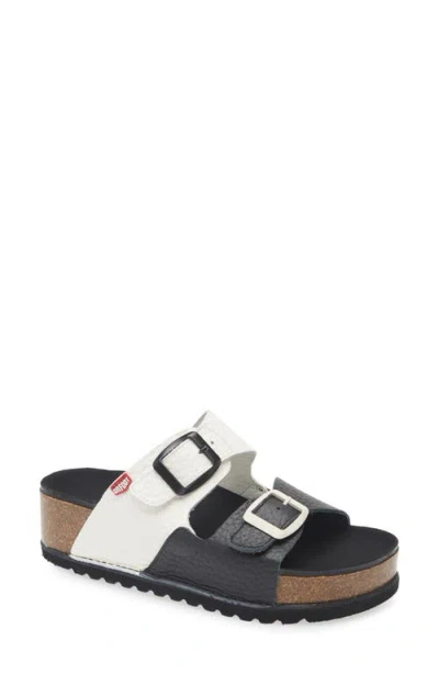 On Foot Seattle Platform Sandal In Negro/blanco