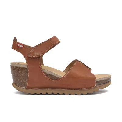 On Foot Women's Samoa 310 Wedge Sandal In Alfa Cuero In Brown