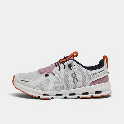 On Big Kids' Cloud Sky Stretch Lace Running Shoes In White/mauve