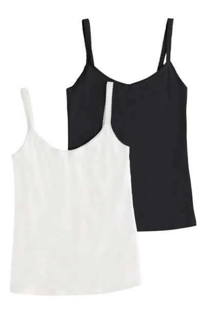 On Gossamer 2-pack Cabana Cotton Reversible Camisoles In Multi